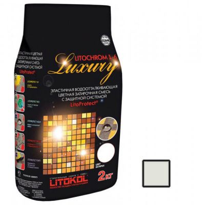 Затирка для швов LITOCHROM 1-6 LUXURY C.00 белая 2kg Al.bag от Litokol (Россия)