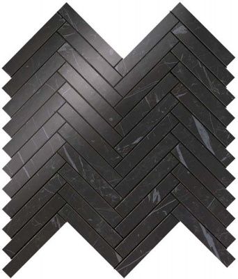 Мозаика настенная Marvel Stone Nero Marquina Herringbone Wall (9SHN) 30.5x30 от Atlas Concorde (Италия)
