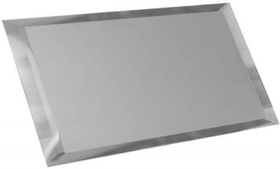 Прямоугольная зеркальная серебряная плитка с фацетом 10мм ПЗС1-01 24x12 от ДСТ (Россия)