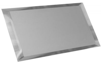 Прямоугольная зеркальная серебряная матовая плитка с фацетом 10мм ПЗСм1-02 12x48 от ДСТ (Россия)