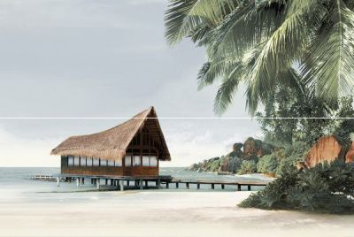 Панно Ailand из 2 плиток (PWU11ALD3) 40x60x8 от Alma Ceramica (Россия)