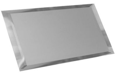 Прямоугольная зеркальная серебряная матовая плитка с фацетом 10мм ПЗСм1-01 12x24 от ДСТ (Россия)