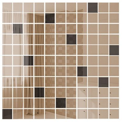 Мозаика зеркальная Бронза + Графит Б90Г10 ДСТ  чип 25 х 25 30x30 от ДСТ (Россия)