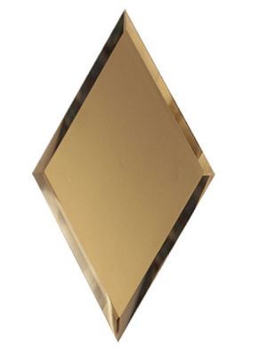 "Зеркальная бронзовая матовая плитка ""РОМБ""  с фацетом 10 мм (РЗБм1-02)" 30x51 от ДСТ (Россия)