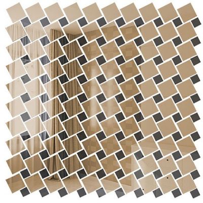 Мозаика зеркальная Бронза + Графит Б70Г30 ДСТ с чипом 25х25 и 12х12 30x30 от ДСТ (Россия)