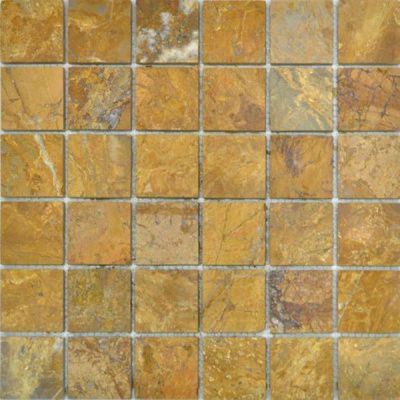 CV20014 Мозаика MOS.POLISHED GOLDEN TRAVERTIN 5X5 30.5x30.5 от Colori Viva (Индия)