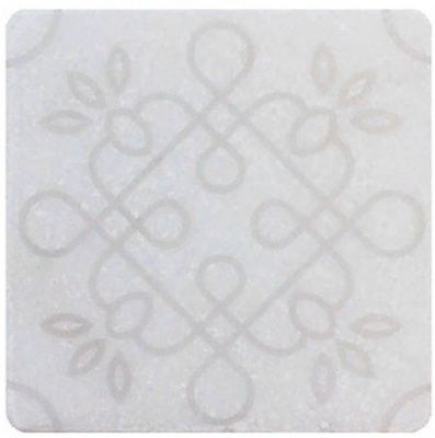 Декор WHITE MARBLE Motif №1 белый 10x10 от Stone4Home (Турция)