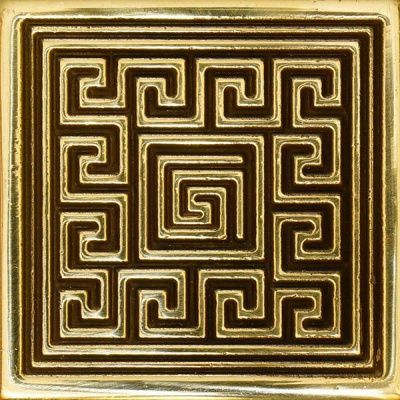 Декор BRONZO-25 вставка ANTIQUE латунная 5x5 от BronzoDecor (Россия)