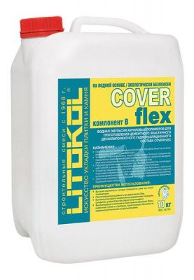Смесь гидроизоляционная Coverflex (A+B)  белый компонент B (канистра 10кг) от Litokol (Россия)