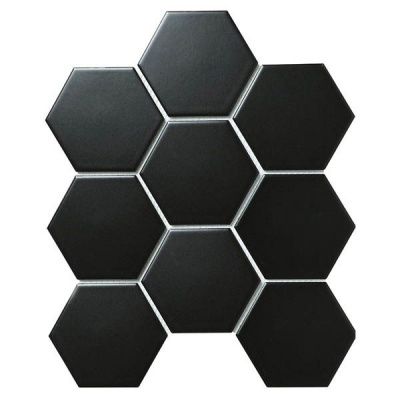 Мозаика Hexagon big Black Matt (FQ83000/SBH4810) 25.6x29.5x6 от StarMosaic (Китай)