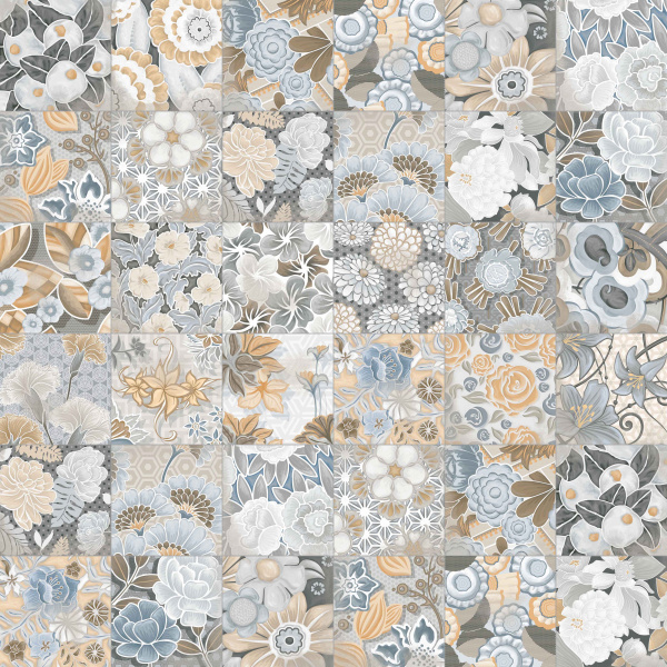 Декор Flore Gris 20x20 от Vives Ceramica (Испания)