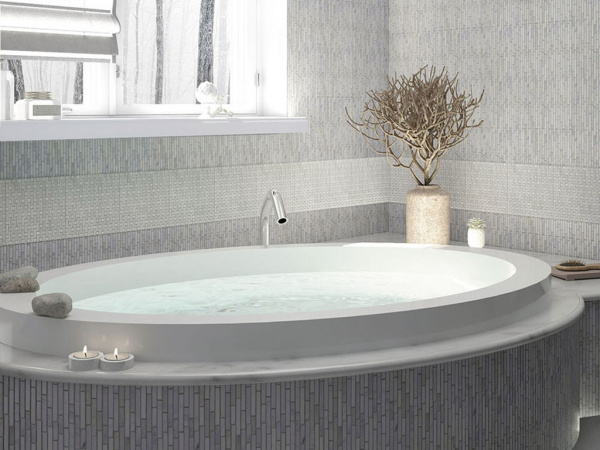 На фото Мозаика из мрамора S-LINE (Natural Mosaic)