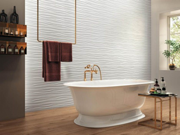 На фото Плитка 3D WHITE WALL (Atlas Concorde)