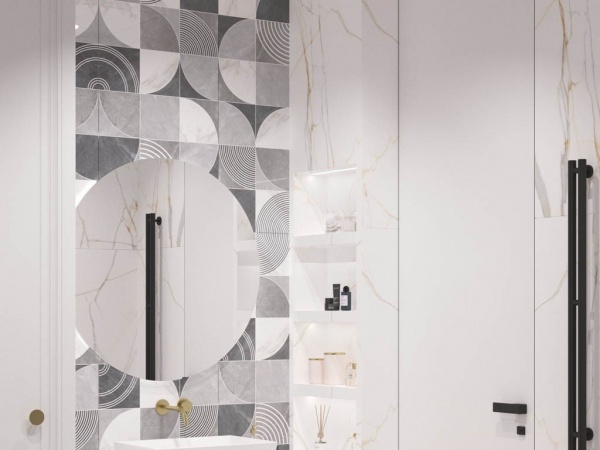 На фото Плитка 60*120 (Simpolo)