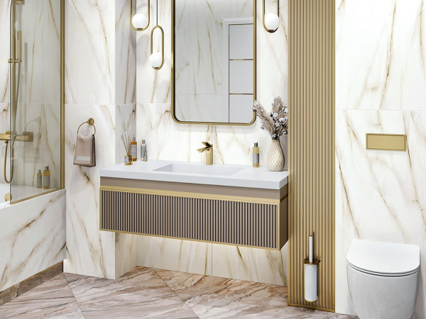 На фото Плитка BIANCO CHIARA (Alma Ceramica)