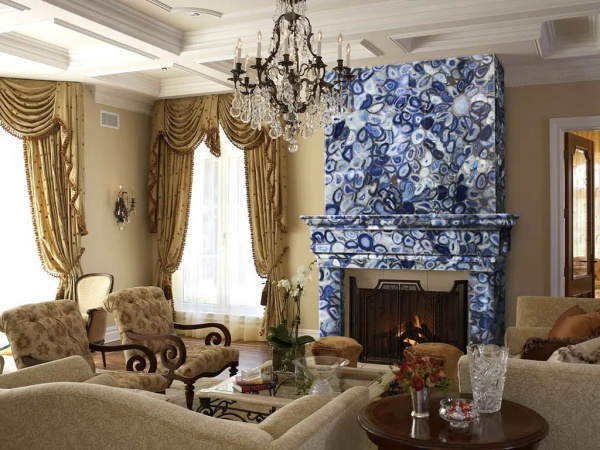 Керамогранит  AGATE BLUE (Moreroom) На фото Плитка AGATE BLUE (Moreroom)