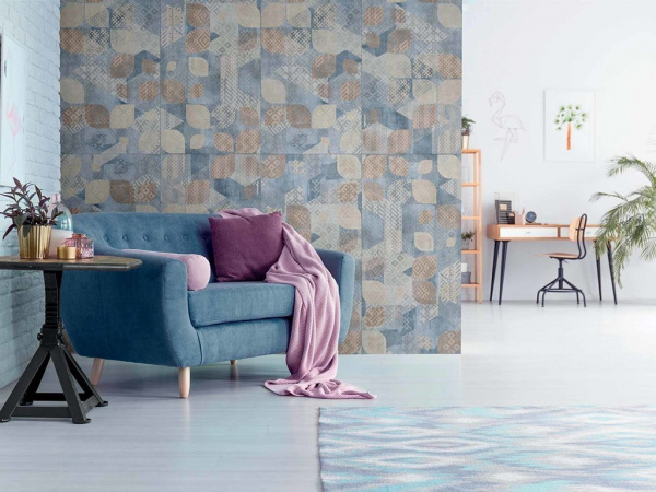 На фото Плитка WALLPAPER 60x120 (Dado Ceramica)