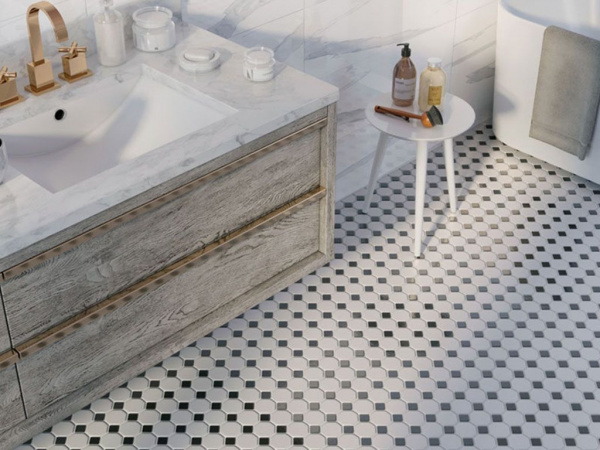 На фото Мозаика HEX+OCTAGON+TRIANGOLO (StarMosaic)