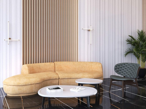 На фото Плитка СУПЕРМАКСИ: MARBLE ОЛИМПИКО(Kerama Marazzi)