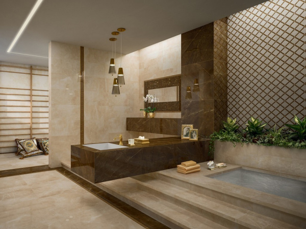 На фото Керамогранит EMOTE (Versace)