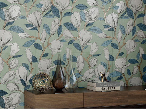 На фото Плитка WALLPAPER 60x120 (Dado Ceramica)