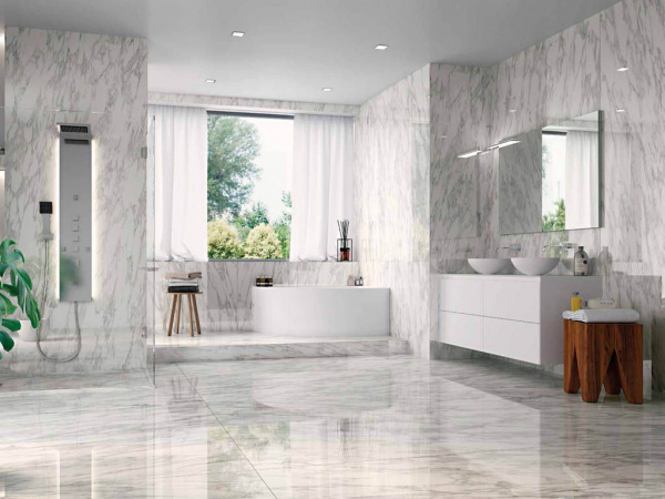 На фото Плитка MACAUBA / I MARMI (AVA Ceramica)