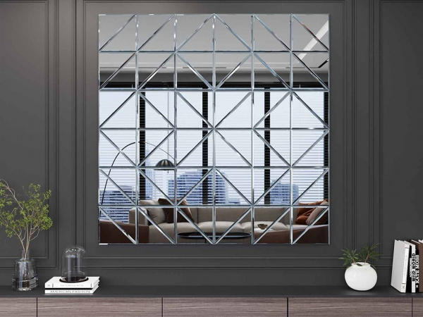 ТРЕУГОЛЬНАЯ ЗЕРКАЛЬНАЯ ПЛИТКА С ФАЦЕТОМ На фото ТРЕУГОЛЬНАЯ ЗЕРКАЛЬНАЯ ПЛИТКА С ФАЦЕТОМ