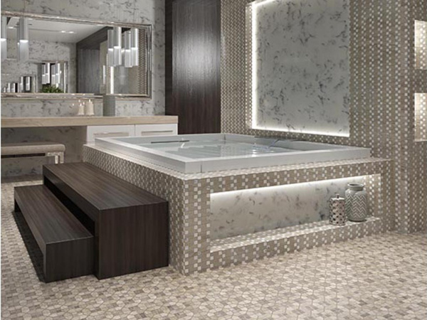 На фото Мозаика из мрамора S-LINE (Natural Mosaic)