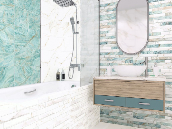 На фото Плитка NEVADA (Alma Ceramica)