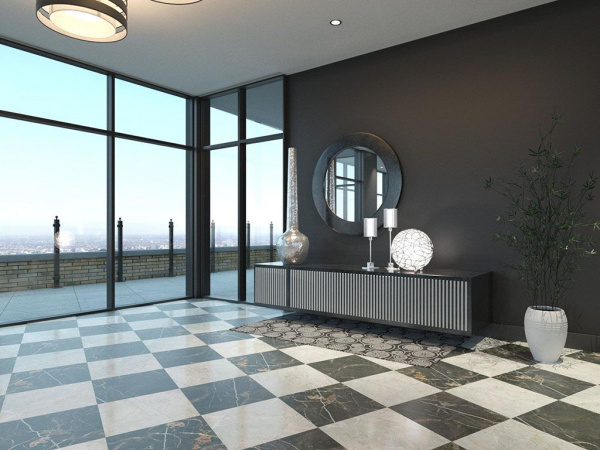 На фото Керамогранит QUEEN (Cersanit)