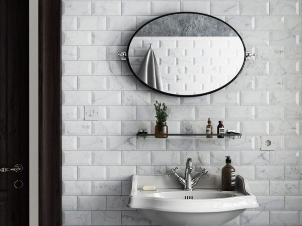 На фото Плитка CARRARA (Equipe Ceramicas)