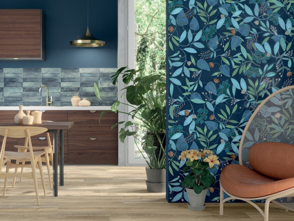 На фото Плитка WALLPAPER 60x120 (Dado Ceramica)