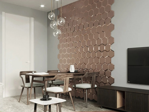 На фото Плитка ДЕКОРАТИВНАЯ ЗЕРКАЛЬНАЯ ПЛИТКА (ДСТ)