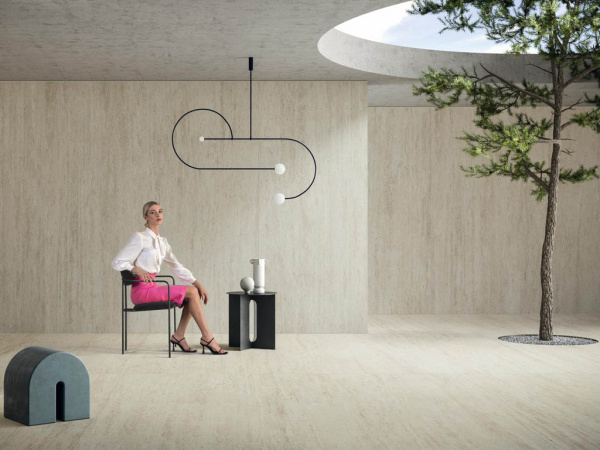 На фото Плитка MARVEL TRAVERTINE (Atlas Concorde Италия)