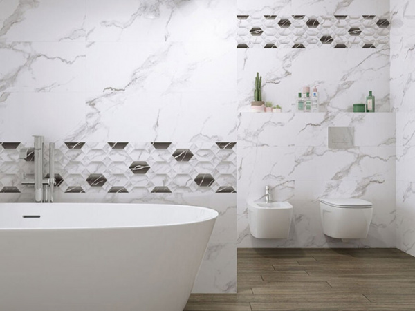 На фото Плитка CARARA (Gravita)