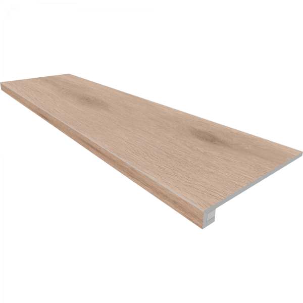 Комплект (Ступень SI01 (33x120) непол. (прямоугол. бортик) без насечек + Подступенок (14,5x120))