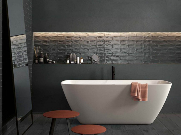 На фото Плитка CROSSROAD BRICK (ABK Ceramiche)