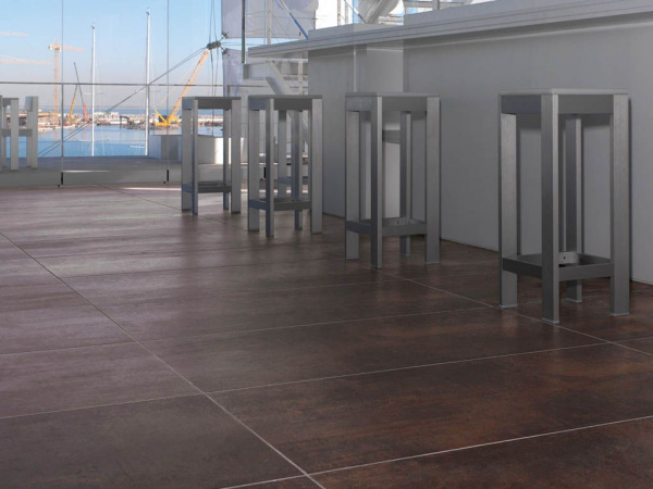 На фото Керамогранит CORTEN (TAU Ceramica)