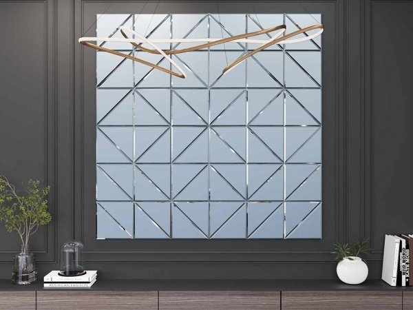 ТРЕУГОЛЬНАЯ ЗЕРКАЛЬНАЯ ПЛИТКА С ФАЦЕТОМ На фото ТРЕУГОЛЬНАЯ ЗЕРКАЛЬНАЯ ПЛИТКА С ФАЦЕТОМ