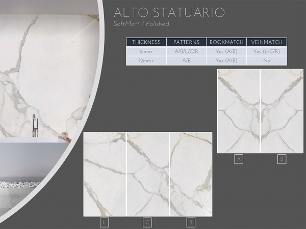 Керамогранит  ALTO STATUARIO (Ascale) На фото Плитка ALTO STATUARIO (Ascale)