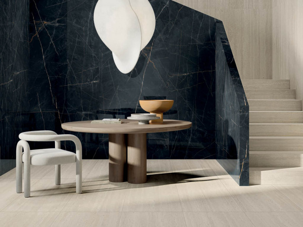 Керамогранит под травертин  SENSI ROMA (ABK) Италия На фото Плитка SENSI ROMA (ABK Ceramiche)