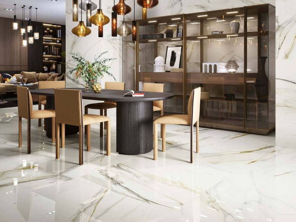 На фото Плитка CALACATTA GOLD (Colorker)