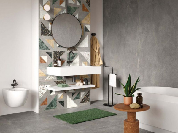 На фото Плитка BLEND CONCRETE (ABK Ceramiche)