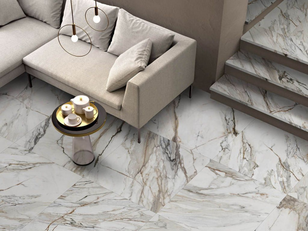 На фото Плитка CALACATTA PAONAZZO (ITT Ceramic)