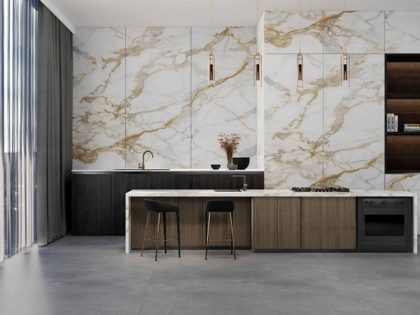 На фото Плитка CALACATTA GOLD (Moreroom)