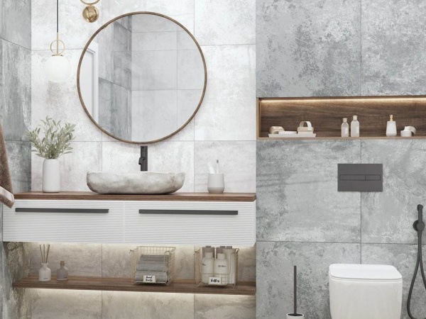 На фото Плитка CEMENTO (Alma Ceramica)