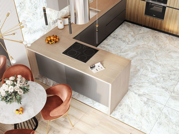 На фото Плитка WAVE (Alma Ceramica)