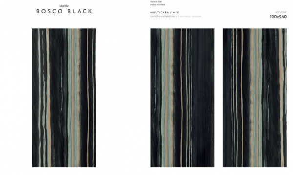На фото Керамогранит BOSCO BLACK BIG SIZES (TAU Ceramica)