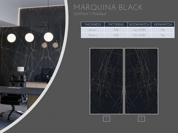 На фото Плитка MARQUINA BLACK (Ascale)