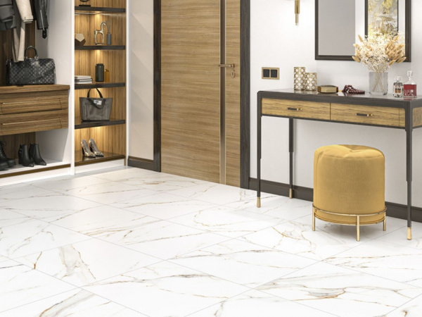 На фото Плитка  EXTRA CALACATTA ( Alma Ceramica)